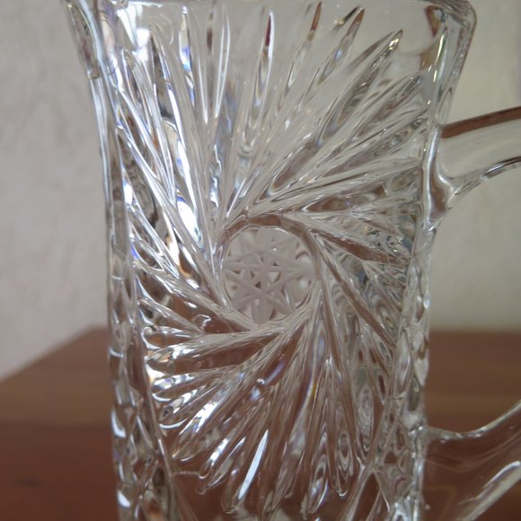 Yugoslavian Crystal Clear 24% Lead Crystal Pitcher - Picture 5 of 9